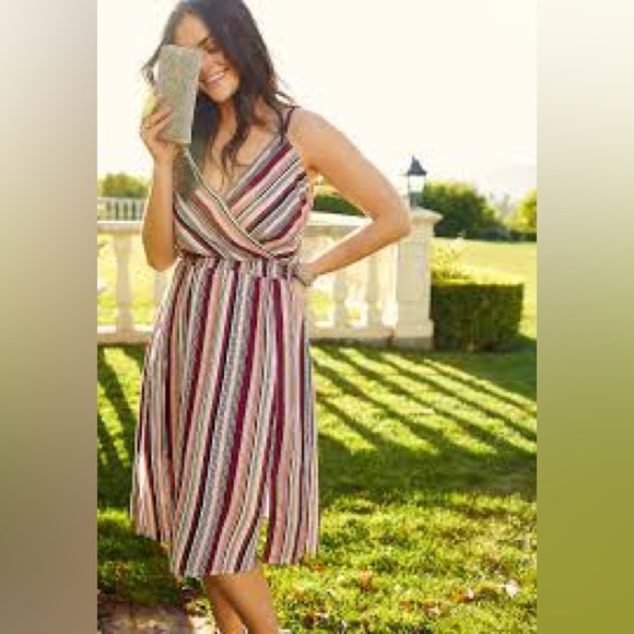 Maurice’s Stripped Align Mid-dress size large - Picture 1 of 6